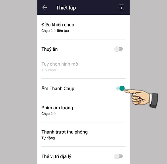 Tắt âm chụp